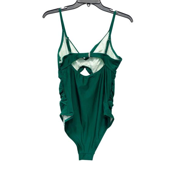 Cupshe Women's Twist Front Cutout One Piece Swimsuit Green Size Large - Picture 4 of 7